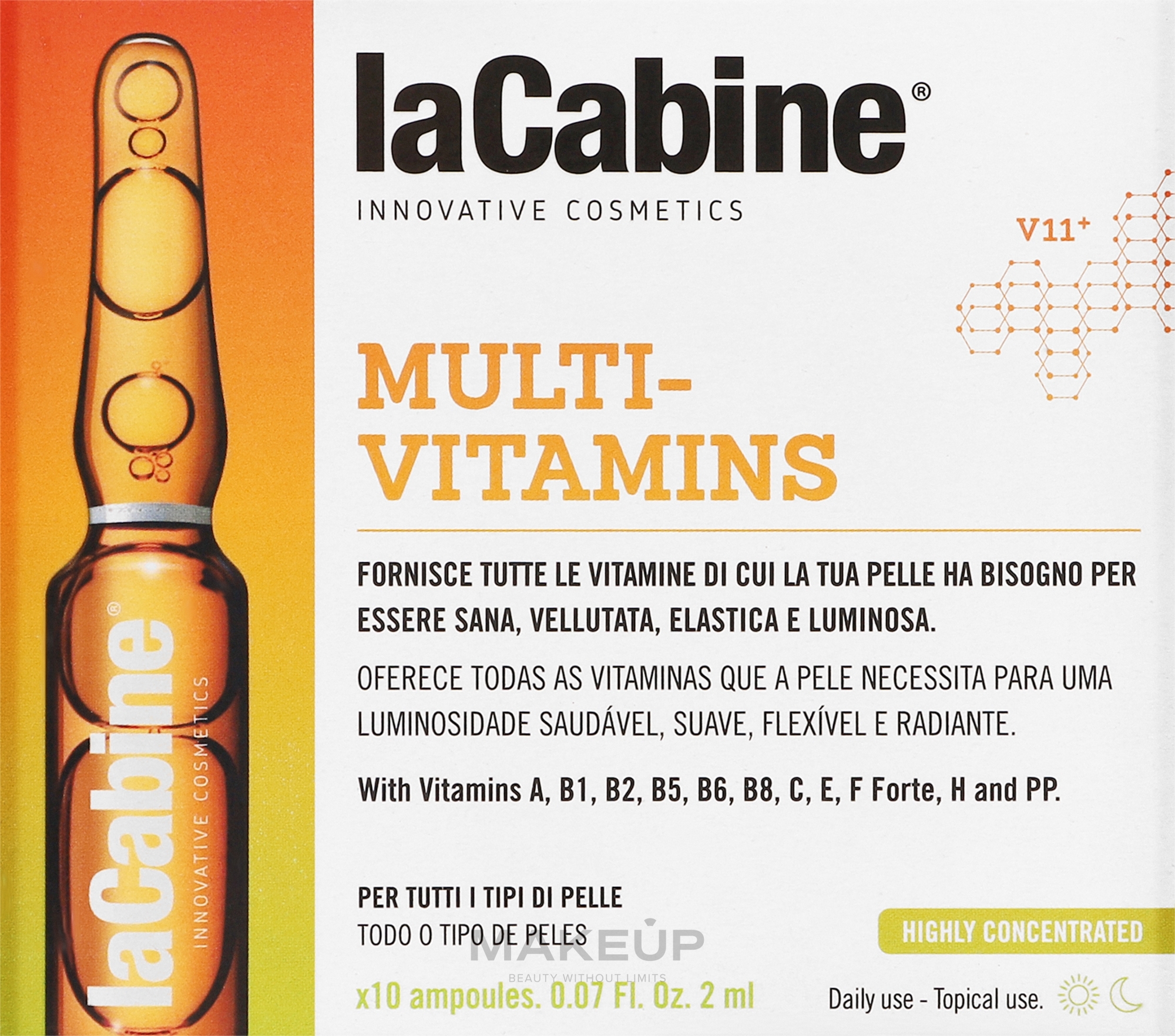 Ампули для обличчя "Мультивітаміни" - La Cabine Multivitaminas Ampoules — фото 10x2ml