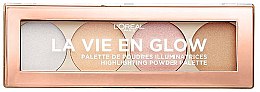 Духи, Парфюмерия, косметика УЦЕНКА Палетка хайлайтеров для лица - L'Oreal Paris La Vie En Glow Highlighting Powder Palette *