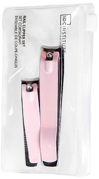 Набір, рожевий - IDC Institute Nail Clipper Set (n/clipper/2pcs) — фото N1