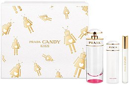 Духи, Парфюмерия, косметика Prada Candy Kiss - Набор (edp/80ml + edp/roll-on/10ml + b/lot/75ml)