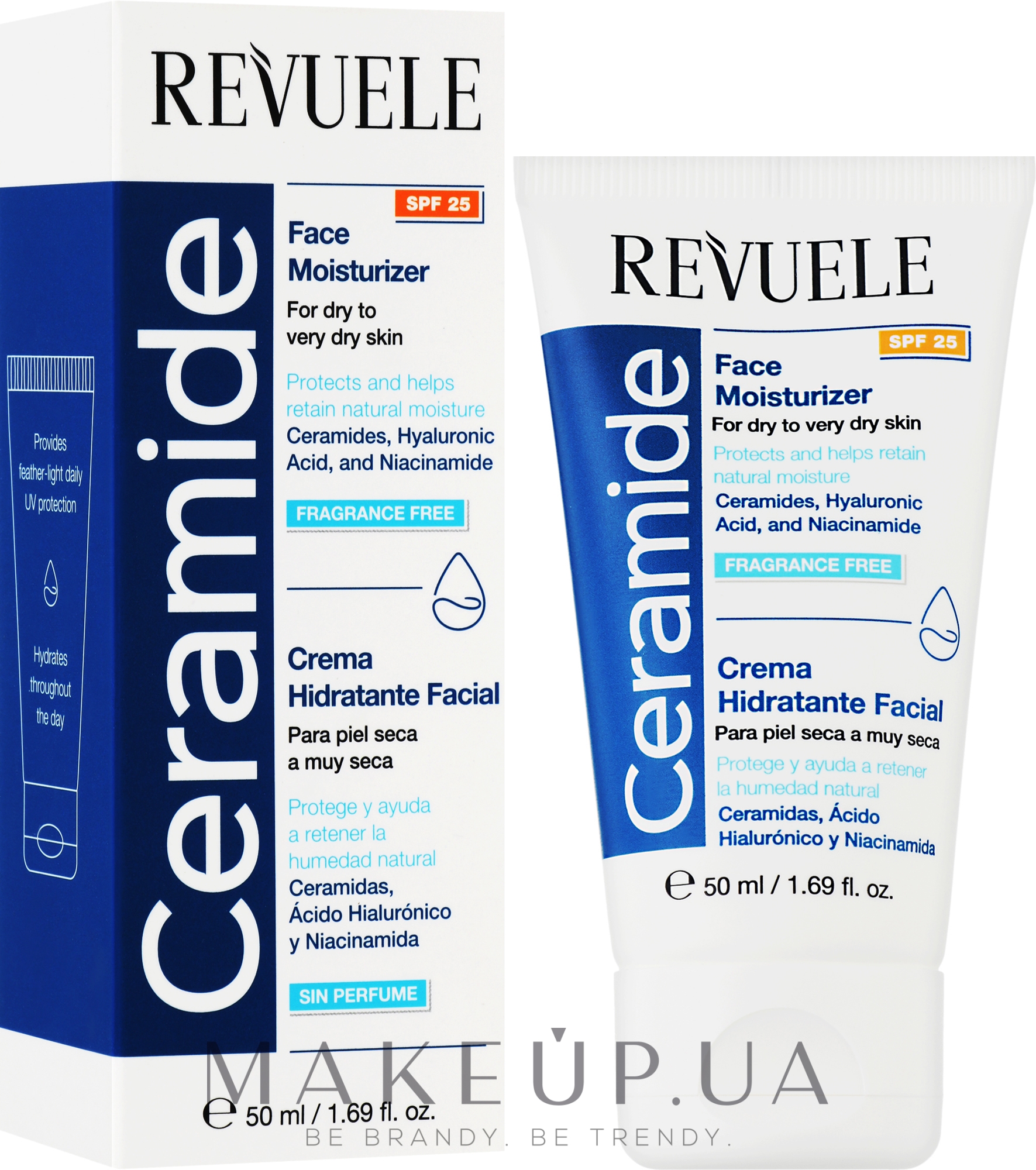 Зволожувальний крем для обличчя - Revuele Ceramide Face Moisturizer SPF25 — фото 50ml