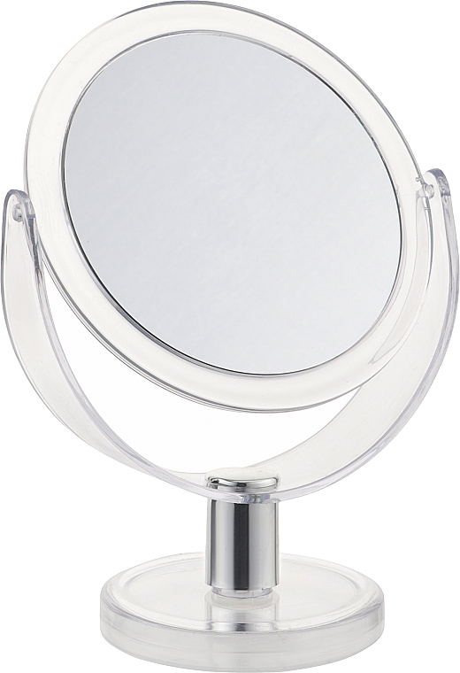 Дзеркало двостороннє косметичне настільне, кругле напівпрозоре зі збільшенням 3Х, 12см - Beauty LUXURY — фото N1