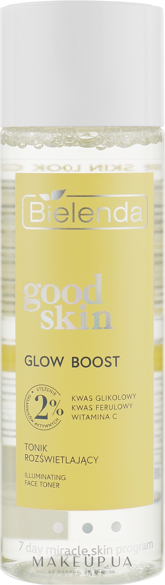 Освітлювальний тонік з гліколевою кислотою - Bielenda Good Skin Glow Boost Illuminating Face Toner — фото 200ml