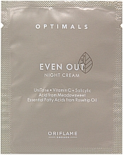 Парфумерія, косметика Нічний крем проти пігментації - Oriflame Optimals Even Out Night Cream (пробник)