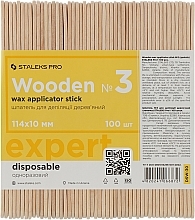 Парфумерія, косметика Шпатель для депіляції дерев'яний №3, 100 шт. - Staleks Pro Wooden Wax Applicator Stick №3 *