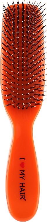 Щетка для волос "Spider", 8 рядов, глянцевая, оранжевая - I Love My Hair  — фото N1