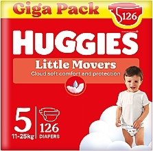 Духи, Парфюмерия, косметика Подгузники Little Movers, 5 (11-25 кг), 126 шт - Huggies Giga Pack