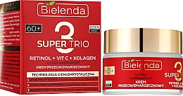 Відновлювальний крем для обличчя проти зморщок 60+ - Bielenda Super Trio Retinol + Vit C + Kolagen — фото N2