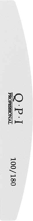 Полірувальна пилка для нігтів півмісяць, 100/180, біла - QPI — фото N1