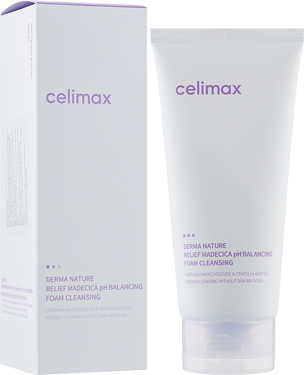 Ніжна пінка для вмивання - Celimax Relief Madecica pH Balancing Foam — фото N2