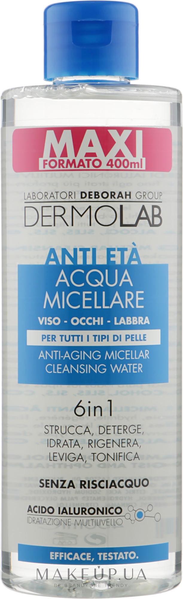 Мицеллярная вода - Deborah Dermolab Anti-Aging Water 6 In 1 — фото 400ml