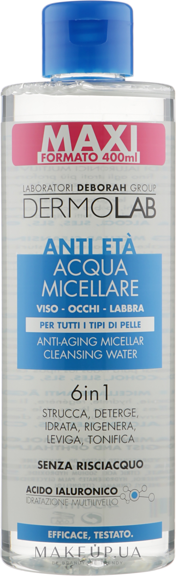 Міцелярна вода - Deborah Dermolab Anti-Aging Water 6 In 1 — фото 400ml