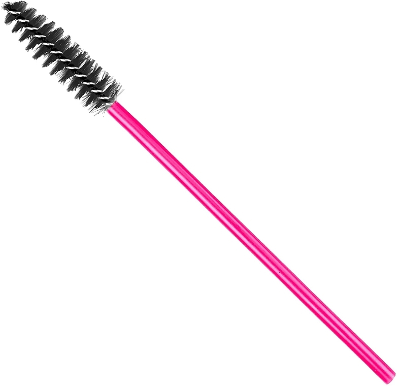 Щеточка для ресниц и бровей, черная с темно-розовой ручкой - Clavier — фото N2