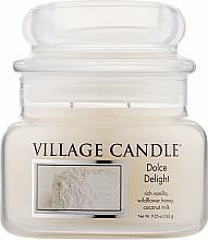Духи, Парфюмерия, косметика Ароматическая свеча в банке "Сладкое удовольствие" - Village Candle Dolce Delight
