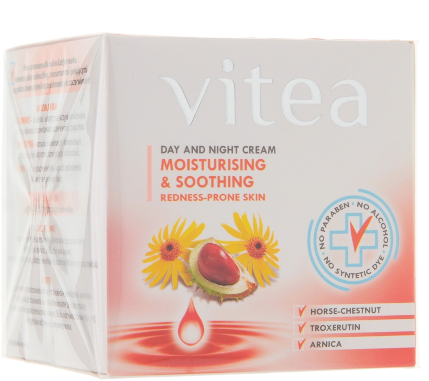 Крем для обличчя Зволожуючий і заспокійливий - Vitea Moisturizing and Soothing Face Cream — фото N2