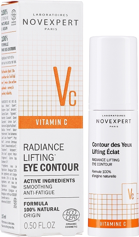 Крем для контурів очей, сяйва та ліфтингу - Novexpert Vitamin C Radiance Lifting Eye Contour — фото N2