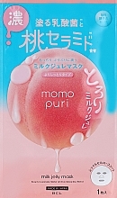 Парфумерія, косметика Тканинна кремова маска для пружності шкіри - BCL Momo Puri Milk Jelly Mask