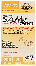 Аденозилметионин в форме кишечнорастворимых таблеток - Jarrow Formulas SAM-e 200 (S-Adenosyl-L-Methionine) 200 mg — фото N1