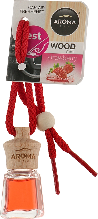 Ароматизатор для авто "Клубника" - Aroma Car Wood Mini Strawberry