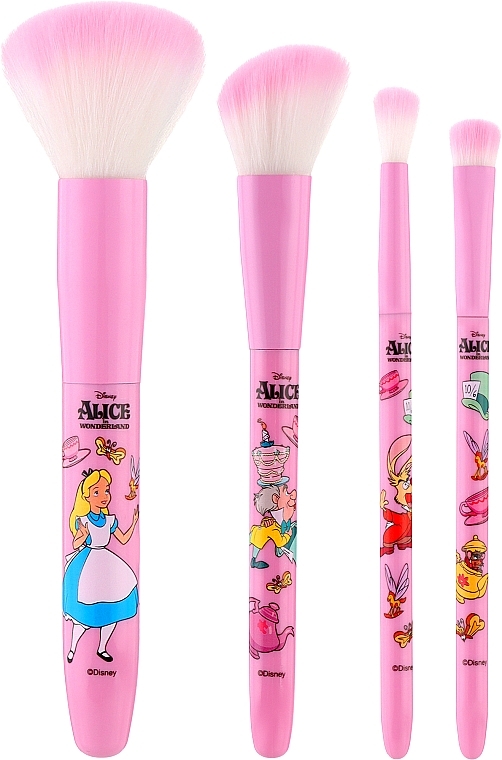 Набор кистей для макияжа, 4 шт. - Wet N Wild Alice in Wonderland Mad Tea Party 4-Piece Makeup Brush Set — фото N1