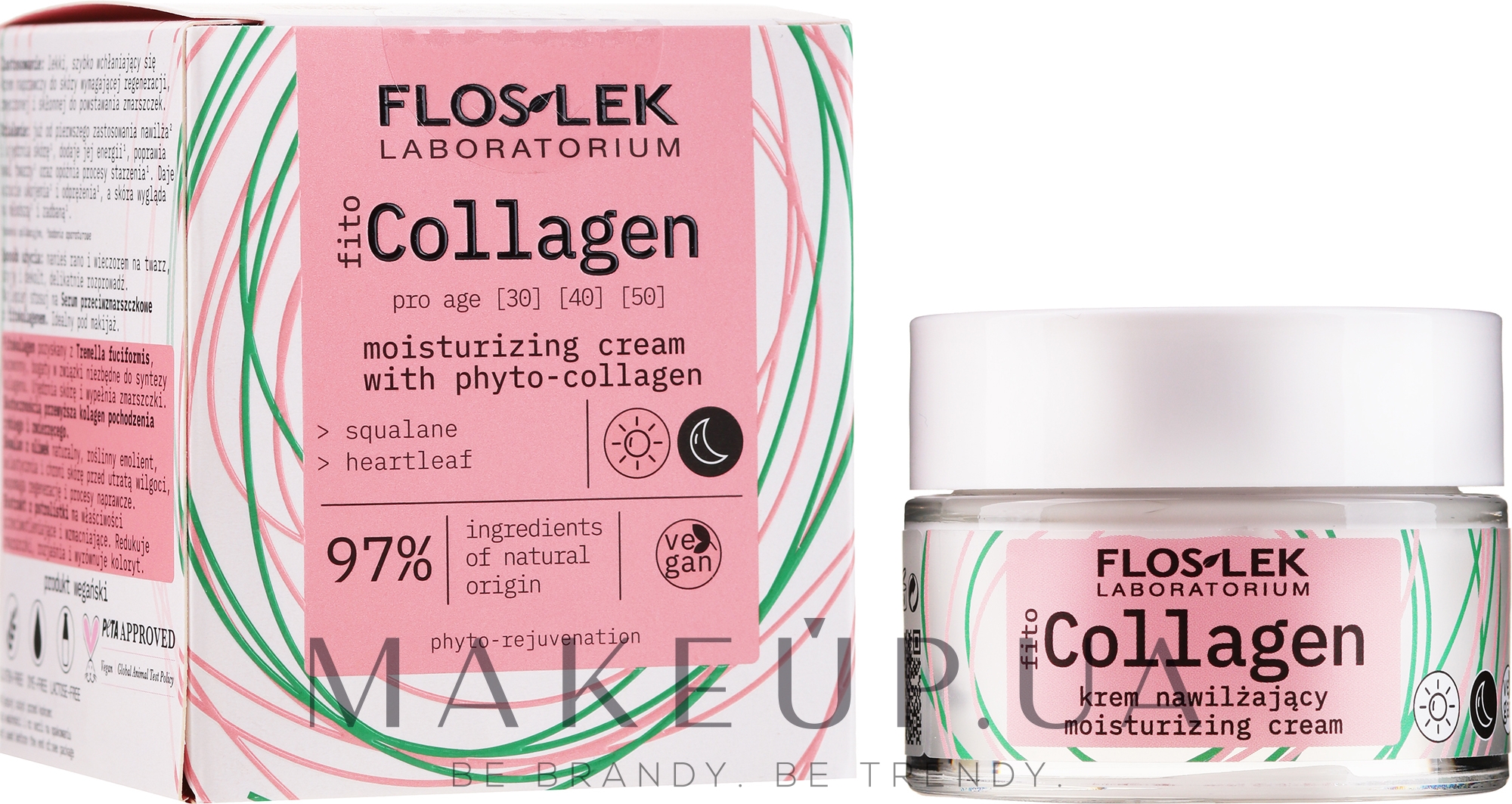Крем для обличчя з фітоколагеном - Floslek Pro Age Moisturizing Cream With Phytocollagen — фото 50ml