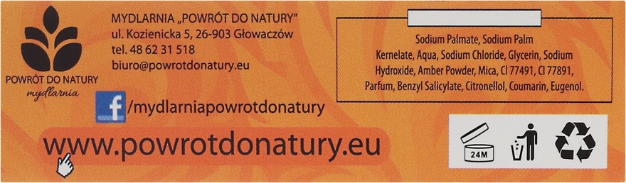 Натуральное мыло "Янтарь" - Powrot do Natury Natural Soap Amber — фото N3
