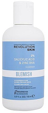 Гель для умывания с салициловой кислотой и цинком - Revolution Skincare Blemish 2% Salicylic Acid & Zinc BHA Cleanser — фото N1