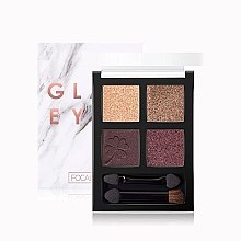 Духи, Парфюмерия, косметика Тени для век - Focallure 4 Pan Eyeshadow Glam Eyes Palette