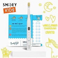 Дитяча електрична звукова зубна щітка, біла - Smiley Light Kids — фото N4