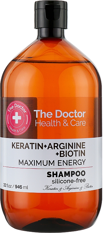 Шампунь "Максимальная сила" - The Doctor Health & Care Keratin + Arginine + Biotin Maximum Energy Shampoo — фото N2