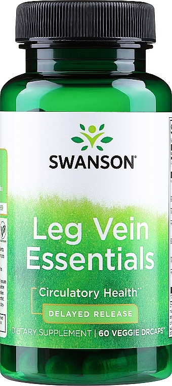 Капсулы для здоровья вен на ногах - Swanson Leg Vein Essentials Delayed-Release — фото N1