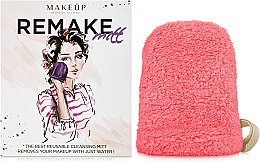Рукавичка для снятия макияжа, коралловая "ReMake" - Makeup — фото N1
