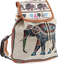 Рюкзак-мешок из ткани CS10988W, с принтом слоны - Cosmo Shop — фото N1