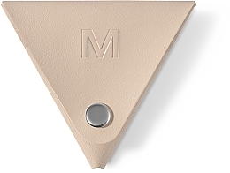 Кошелек-монетница для мелочей, бежевый “Triangle” - MAKEUP Triangle Coin-Purse Pu Leather Beige — фото N1