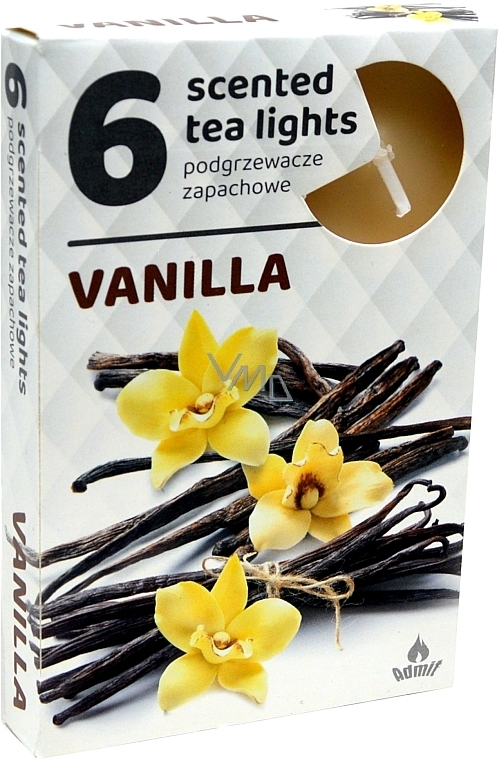 Чайные свечи "Ваниль", 6 шт. - Admit Scented Tea Light Vanilla — фото N1