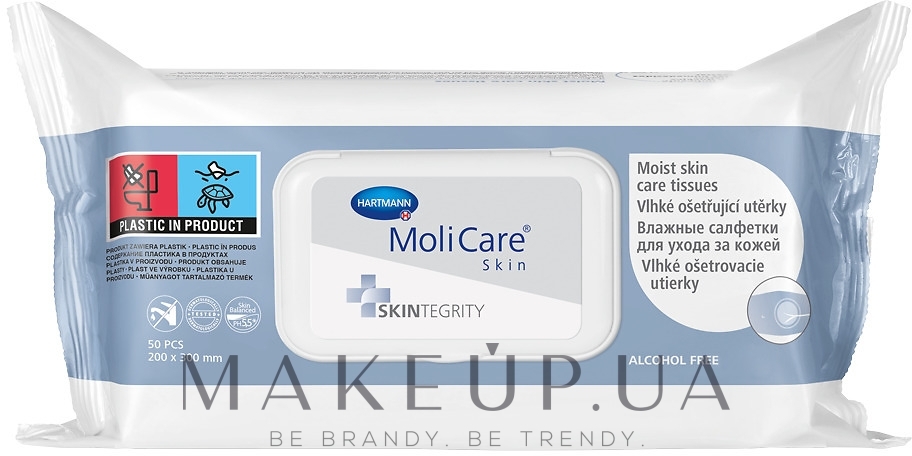 Вологі гігієнічні серветки - MoliCare Skin Moist skin care tissues — фото 50шт