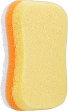 Губка для тела массажная, желто-оранжевая - Sanel Fit Kosc — фото N1
