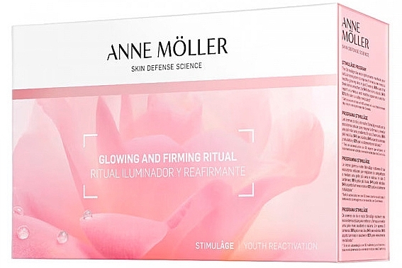 Набір - Anne Moller Stimulage Glowing And Firming Ritual (cr/50ml + cr/15ml + ser/5ml + micel/water/60ml) — фото N1