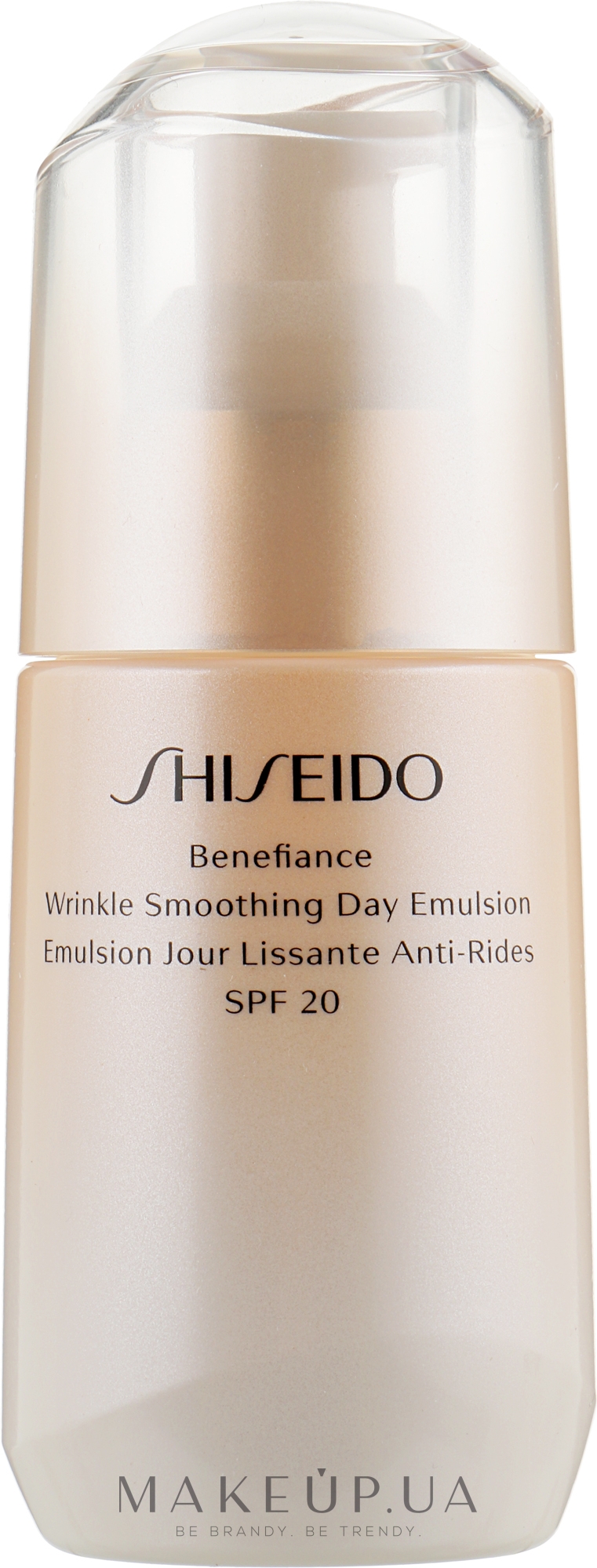 Защитная дневная эмульсия против старения кожи - Shiseido Benefiance Wrinkle Smoothing Day Emulsion SPF 20 — фото 75ml