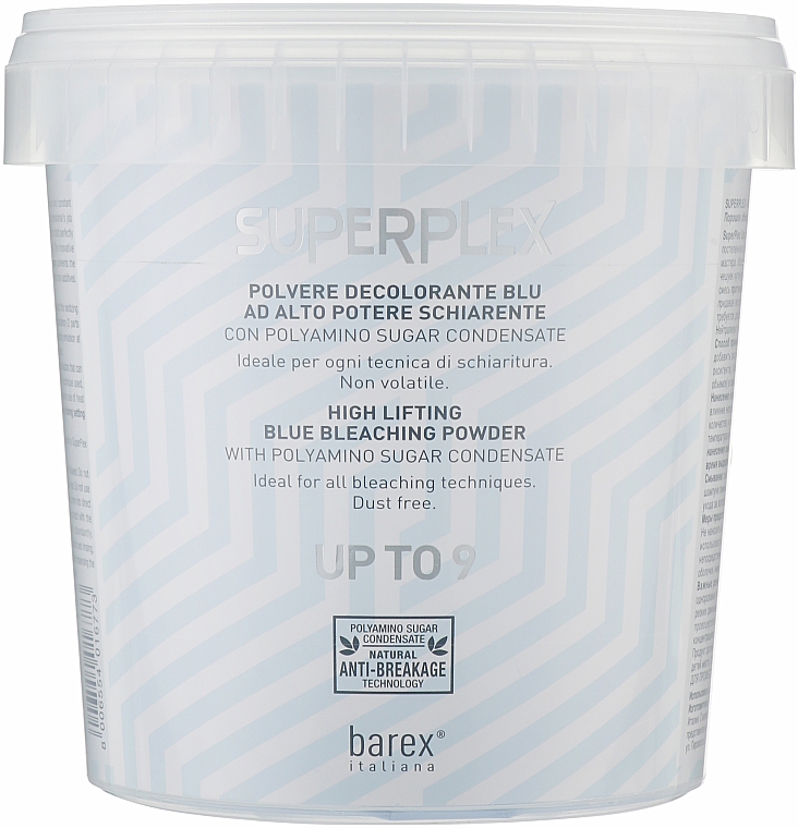 Знебарвлювальний порошок, блакитний (до 9 тонів) - Barex Superplex — фото N1