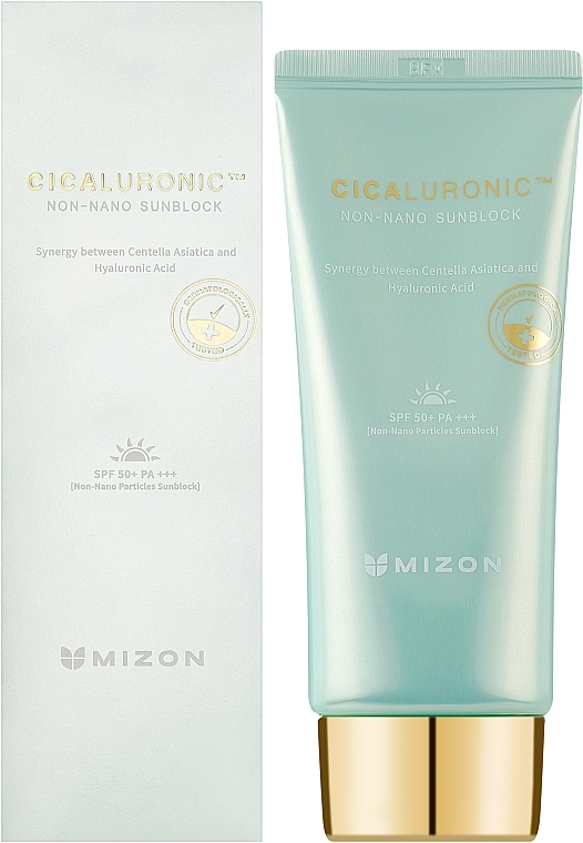 Сонцезахисний зволожувальний крем - Mizon Cicaluronic Nonnano Sunblock SPF 50+ — фото N2