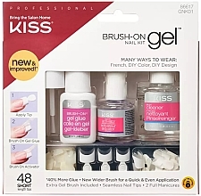 Парфумерія, косметика Набір накладних нігтів - Kiss Brush-On Gel Nail Kit