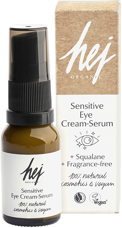 Крем-сыворотка для глаз - Hej Organic Sensitive Eye Cream-Serum — фото N1
