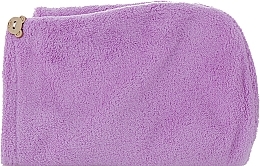 Рушник-тюрбан для сушіння волосся, фіолетовий - Cosmo Shop — фото N1