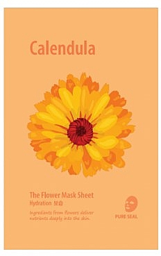 Тканинна маска для обличчя «Календула» - She’s Lab The Flower Mask Sheet Calendula — фото N1