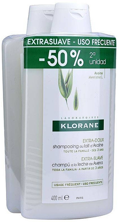 Шампунь для волосся - Klorane Extra Gentle Oat Milk Shampoo — фото N1