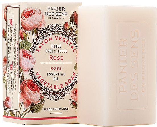 Екстра-ніжне рослинне мило "Троянда" - Panier des Sens Rose Extra-Gentle Vegetable Soap — фото N1