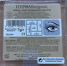 Палитра теней для век - Bell Hypoallergenic Fresh Look Eyeshadow Palette — фото N2