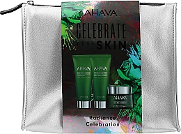 Духи, Парфюмерия, косметика Набор - Ahava Celebrate Your Skin Radiance Celebration (f/cr/50ml + mask/100ml + cl/gel/100ml + bag)