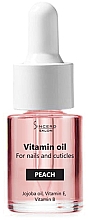 Духи, Парфюмерия, косметика Витаминное масло для ногтей "Персик" - Sincero Salon Vitamin Nail Oil Peach